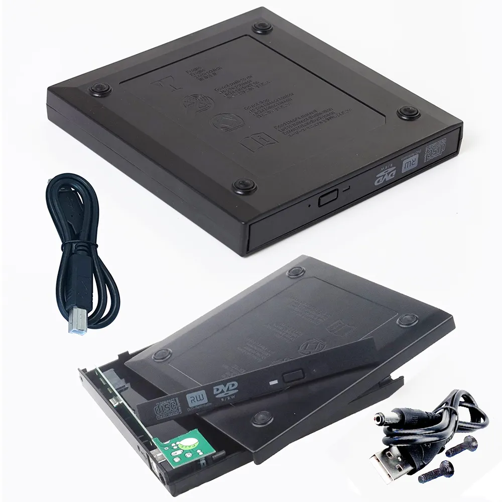 Caja externa para disco duro, adaptador USB 9,5, 12,7mm, 2,0mm, USB 3,0, Blu-Ray, CD, DVD, RW, SATA