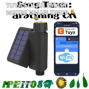 วาล์วน้ำอัจฉริยะพลังงานแสงอาทิตย์ Tuya รุ่นใหม่ สำหรับบ้านและสวน พร้อมตัวตั้งเวลาอัจฉริยะ เครื่องวัดการไหล ติดตั้งง่าย วัสดุ ABS - Product Image 2