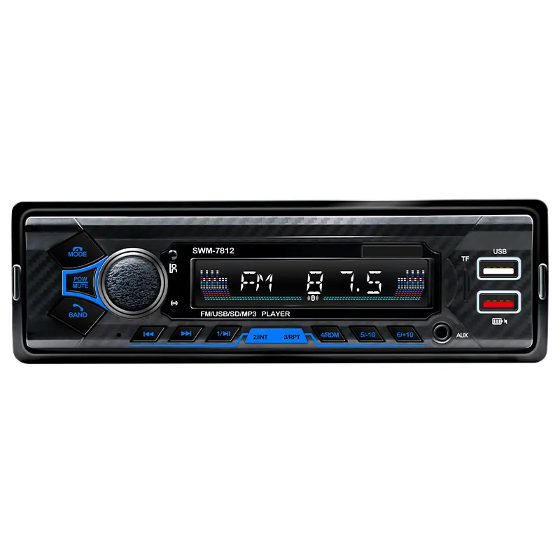 7812 Autoradio Auto MP3 Stereo Speler Fm Ontvanger Dual Usb Snel Opladen Kaart U Disk Lezen Radio Speler Voor Voertuigen