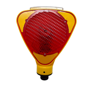 ไฟกระพริบพลังงานแสงอาทิตย์แบบกรวยจราจรสีเหลือง - Product Image 3