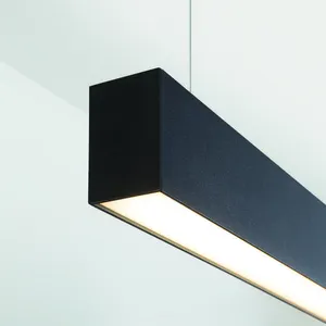 Seamless connected rectangle light LED pendant linear profile light fixtures for billiard table