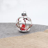 Großhandel Transparente Klare Glas-Weihnachtsbaumkugeln Hängende Blanko Runde Ornamente Weihnachtsdekoration Kugeln
