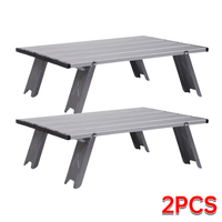 Table de camping en plein air, table de plage IGT, en alliage d'aluminium, légère, pliable, avec sac de rangement
