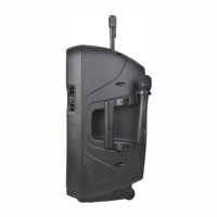 Accuracy Pro Audio PML12AVH Altavoz Activo Recargable de 100W y 12 Pulgadas para Karaoke con 2 Micrófonos Inalámbricos VHF