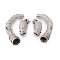 Downpipe Baja Tahan Karat MPER T304 Dengan Pelindung Panas Untuk BMW X5M F95 X6M F96 Suku Cadang Performa Siap Balap