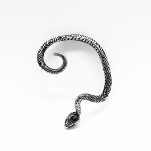 yunnique Snake Shape Titanium Steel <b>Cuff</b> <b>Earrings</b> For Left <b>Ear</b> Animal Zodiac Design Fashion Jewelry - Product Image 5