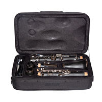 China OEM Wind Instruments Direct Sales Flat Metal Good Sound Clarinet Flat B 17 Key Classical Black Color