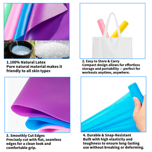 Latex Yoga đàn hồi phẳng kháng ban nhạc cho tập thể dục Đào Tạo Vật lý trị liệu với biểu tượng tùy chỉnh hỗ trợ không thấm nước & thân thiện với môi - Product Image 2