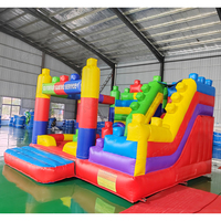 Château gonflable de qualité commerciale avec toboggan et parcours d'obstacles, aire de jeux gonflable pour enfants, idéal pour la location lors de fêtes