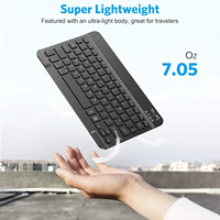 VONN Keyboard dan Mouse Mini, ergonomis ABS 78 tombol 2.4GHz BT nirkabel Kombo untuk kantor Laptop Ipad