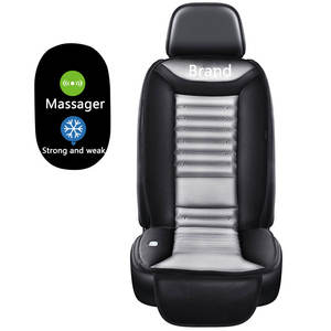 وسادة تدليك بالهواء البارد في المنزل والسيارة وسادة تدليك للصيف مع فتحات تهوية لمقعد السيارة وتبريد وتبريد للتعرق مع وسادة تدليك بمروحة - Product Image 1