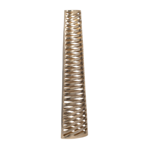 Vaso cilindrico alto in alluminio, vaso decorativo per fiori, per soggiorno, decorazione per la casa, finitura elegante, pezzo d'accento. - Product Image 3