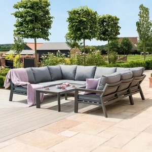 Sofá Seccional de mimbre para jardín, cama <span class=keywords><strong>reclinable</strong></span> lateral de madera para Patio, Aire libre, alta calidad, precio directo de fábrica - Product Image 3