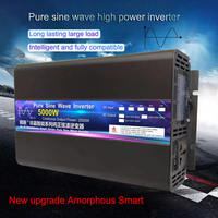 Nouveau produit 2000W 3000W 4000W 5000w onde sinusoïdale pure 12v à 220v convertisseur de tension ca voiture Micro onduleur solaire onduleur