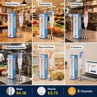 Mixeur Plongeant 400W avec Moteur en Cuivre Pur, 2 Vitesses, Tige Amovible, Lame en Acier Inoxydable, pour Aliments Bébé et Cuisine