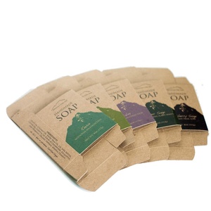 Scatola di carta Kraft marrone di alta qualità sapone fatto in casa confezione regalo con finestra in rilievo e tipo di cartelle laminate opache - Product Image 5