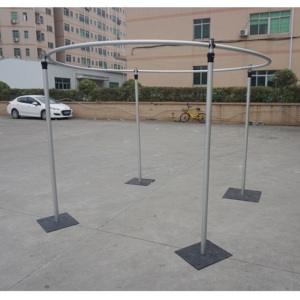 ชุดอุปกรณ์ท่ออลูมิเนียมสีเงินแบบยืดหดได้สำหรับงานแต่งงานและงานแสดงสินค้า - Product Image 2