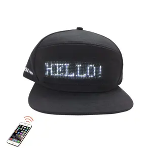 Promotion night party club APP adjustable LED cap display custom led hat cap baseball cap with led light