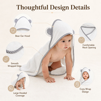 Serviette de bain à capuche pour bébé en bambou de haute qualité, durable, séchage rapide, divers motifs mignons, 75*75cm, 90*90cm