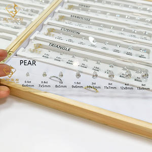 Profession elle Diamant Karat Größen tabelle 7A CZ Steine Diamant Karat Gewichts tabelle Plastik karte Schmuck Messwerk zeug - Product Image 2