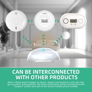 Anka 2025 không dây liên kết phát hiện rò rỉ nước báo động lũ Pin hoạt động nhà Hệ thống an ninh 25-30m phạm vi phát hiện - Product Image 4