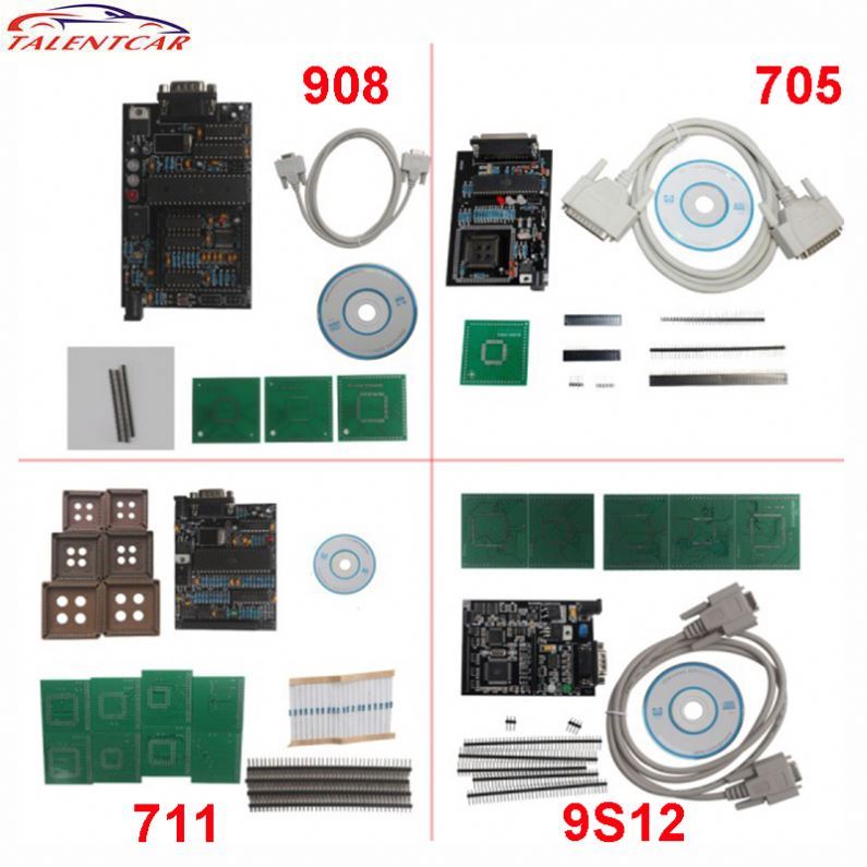 Auto Ecu programador herramienta ELT 4 en 1 adaptadores para Motorola 9S12 908 de 711 705 programación FLASH