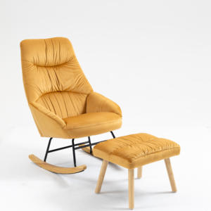 Eigentijdse Fluwelen Liggende Schommelstoel Voor Thuis Kantoormeubilair Appartement Slaapkamer Woonkamer Hotels Buiten - Product Image 3