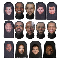 Masque Kanye en maille élastique imprimé en 3D, couvre-chef unisexe, cagoule de fête