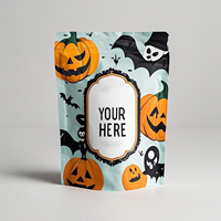 Sachets refermables en gros pour Halloween, personnalisés, en plastique de qualité alimentaire, pour bonbons, snacks et cadeaux de fêtes