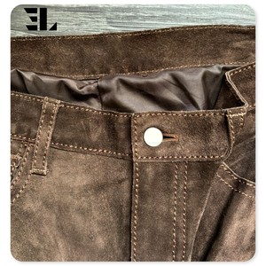 <span class=keywords><strong>Pantaloni</strong></span> da <span class=keywords><strong>uomo</strong></span> <span class=keywords><strong>pantaloni</strong></span> Casual in finta pelle scamosciata a gamba dritta <span class=keywords><strong>pantaloni</strong></span> da <span class=keywords><strong>uomo</strong></span> - Product Image 5
