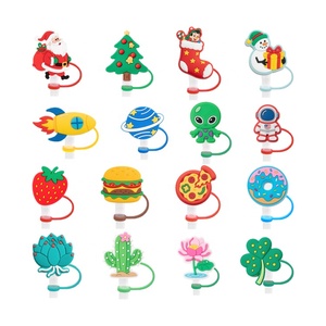 Nhà Sản Xuất Cá Nhân Tùy Chỉnh Tái Sử Dụng Phim Hoạt Hình Halloween Rơm <span class=keywords><strong>Cup</strong></span> Toppers Silicone 3D Rơm Topper 10Mm Halloween - Product Image 3