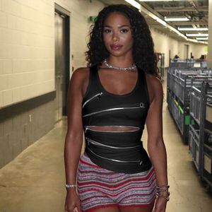 Gilet sans manches pour femmes <span class=keywords><strong>Dropshipping</strong></span> 2025 Spring <span class=keywords><strong>Boutique</strong></span> Fashion Cool Girls Zipper - Product Image 5