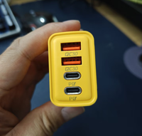 Cargador de Pared de Carga Rápida de 120W al por Mayor con 4 Puertos y Cable 4 en 1, Enchufe EU US UK, Carga Súper Rápida para Celulares USB con Set