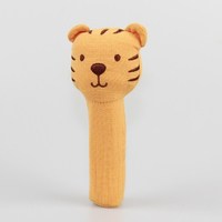 Couverture de sécurité en mousseline biologique pour bébé, avec peluche lapin et hochet, jouet de sommeil