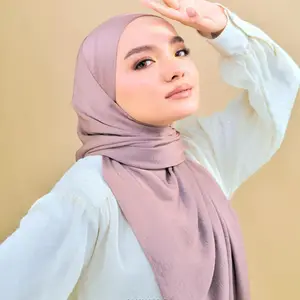 2023 mini wrinkle plain scarf soft ironiness hijab shining scarf velvet satin silk long shawl women