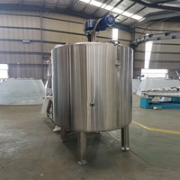 Réservoir de mélange à paroi simple en acier inoxydable 304 de qualité alimentaire de 5000 L pour les liqueurs