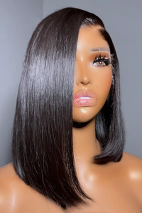 Thời Trang Không Đối Xứng Bob Phong Cách Mới Cắt Tóc Giả Tóc Con Người Sang Trọng Bob 13X4 Trong Suốt HD Ren Phía Trước Đóng Cửa Tóc Giả Cho Phụ Nữ - Product Image 3