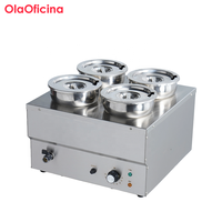 Petit Bain-Marie de Table en Acier Inoxydable, Chauffe-Sauce Commercial Électrique, Capacité 4L-20L, Économie d'Énergie, Arrêt Automatique