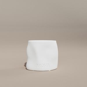 Bougie en céramique AROMA, design texturé, couleurs assorties, élégante, C&H Bathroom - Product Image 1