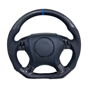 Volant <span class=keywords><strong>de</strong></span> <span class=keywords><strong>voiture</strong></span> <span class=keywords><strong>sport</strong></span> en cuir et fibre <span class=keywords><strong>de</strong></span> carbone LED forgé sur mesure pour Honda Accord 7ème génération 2008 2007 2006 2005 2004 2003 2002 - Product Image 3
