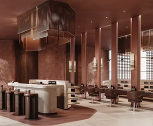 Full Custom Luxury Hair <b>Salon</b> interior Design with reception desk, <b>Salon</b> Furniture Whole Space Decoration One-stop Fit-out - Product Image 4