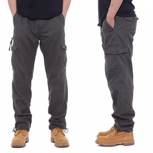 Recién llegados, ropa de calle, Otoño Invierno, pantalones cargo con múltiples bolsillos, talla grande, MOQ bajo, cómodos Pantalones rectos anchos de carga a la venta - Product Image 1