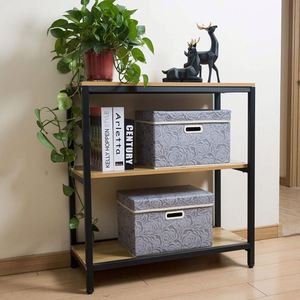 Cubos de Almacenamiento de Tela Plegables y Apilables Medianos [Paquete de 3] Organizador Decorativo de Ropa Gris 38x25x25 cm - Product Image 5