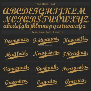 Camiseta de Béisbol Negra y Dorada Personalizada de Alta Calidad, Ropa Deportiva Transpirable de Secado Rápido con Bordado para Jugadores de Softbol - Product Image 5