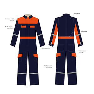 防火安全作業用通気性耐火性防毒服服スーツ帯電防止カバーオール溶接FRC FR - Product Image 4