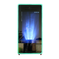 Photo Booth Cermin Layar Sentuh Profesional 43 Inci Portabel dengan Flight Case dan Kamera, Cocok untuk Acara
