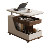 Table de salon ModHomi avec rangement Armoire latérale mobile Table basse minimaliste moderne pour la maison Hôtel Appartement Meubles