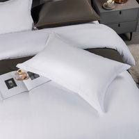 Parure de Lit d'Hôtel 5 Étoiles, Luxe Blanc Doux Comme Coton 100%, Housse de Couette Unie en Sateen et Draps d'Hôtel