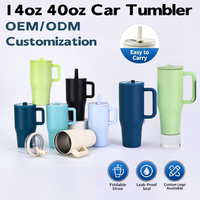 Gobelet isotherme pour voiture 14oz 40oz, très vendu, avec couvercle anti-fuite, double paroi, portable, pour voyage et sport