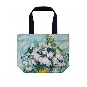 Borsa d'arte AU-01801 L Van Gogh 'rose' bianche borse della spesa - Product Image 1